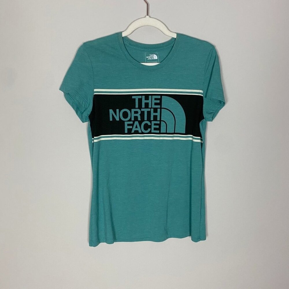 The North Face Graphic‎ T Shirt Womens Medium Blue Standard Fit